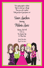 Pink Bachelorette Girls Invitations