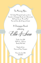 Champagne Frame Oval Pink Invitation