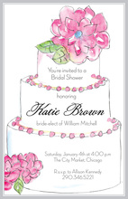 Traditional Floral Cake Invitations