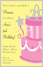 Pink Princess Cake Invitations