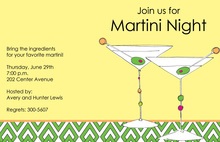 Swirl Holiday Swirl Martini Invitations