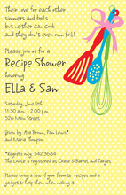 Dinner Recipe Party Kitchen Tools Shower Invitation