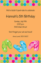 Colorful Sandals Beach Party Invitation