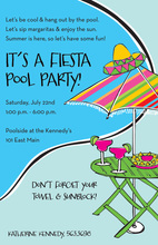 Fiesta Poolside Invitations