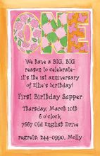 1st Birthday Pink Cupcake Invitation