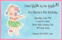 Hawaiian Dancer Birthday Invitation