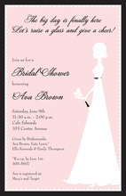 Pink Married Bliss Shower Invitations
