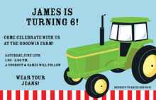 John Deere Farm Tractor Invitation