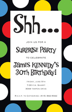 Party Bright Large Polka Dots Invitation
