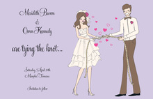 The Knot Cute Couple Shower Invitation