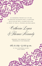 Vintage Ornate Lavender Flourish Wedding Invitations