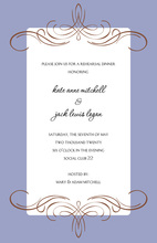 Green Scroll Monogram Bridal Shower Invitations
