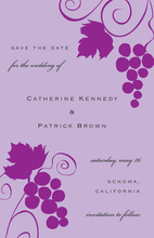 Wine Tasting Lavender Grapevine Invitation