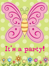 Butterfly Floral Invitations