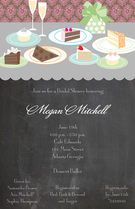 Formal Dessert Table Invitations