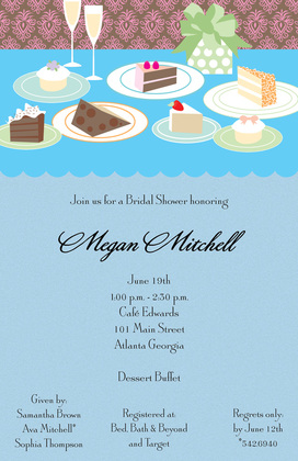 Formal Dessert Table Invitations