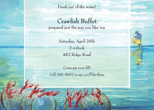 Watercolor Stylish Crawfish Pot Invitations