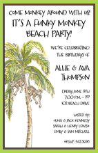 Abstract Green Palm Tree Invitations