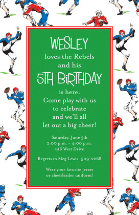 Rugby Football Invitations