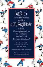 Sporty Rugby Football Invitations