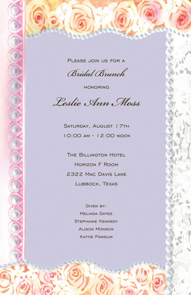 Bright Rose Bridal Ambiance Invitation