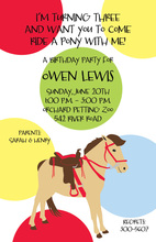 Smiling Pony Express Birthday Invitations