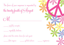 Whimsical Floral Peace RSVP Cards