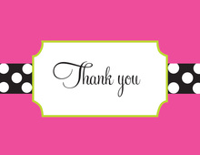 Bookplate Pink Thank You Cards