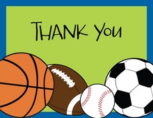 Sports Madness Thank You Cards