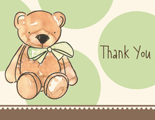 Large Polka Dots Teddy Thank You Cards