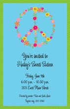 Bright Peace Floral Pink Invitations