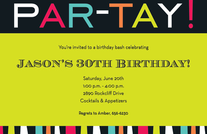 Announcing Party Celebration Invitations