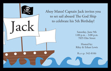 Pirate Treasure Scroll Birthday Party Invitations