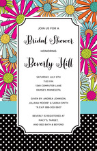 Modern Flower Mix Party Bridal Shower Invitations