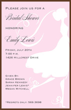 Framed Photo Bridal Shower In Pink Wedding Invites