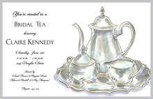Classic Silver Tea Pot Invitations