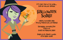 Silhoutte Witch Invitations