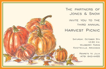 Big Watercolor Pumpkin Invitations