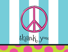 Peace Stripe Thank You Cards