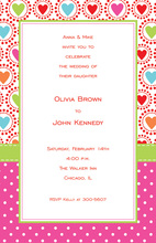 Polka Dot Heart Balloon Invitations