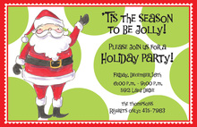 Jolly Santa Christmas Invitations