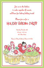 Holiday Snowman Cupcakes Invitation
