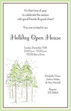 Merry Pine Tree Forest Invitations