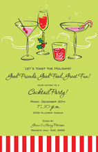 Sunset Cocktail Red Drink Invitations