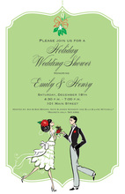 Holiday Dancing Couple Shower Invitations