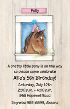 Pretty Birthday Pony Invitation