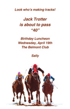 Race Horse Jockey Club Invitations