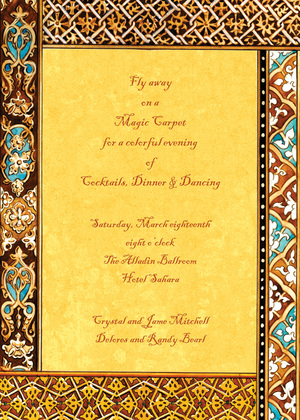Moroccan Holiday Style Invitations