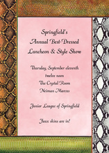 Pink Faux Snake Skins Invitations