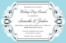 Bright Blooms Green Teal Invitations